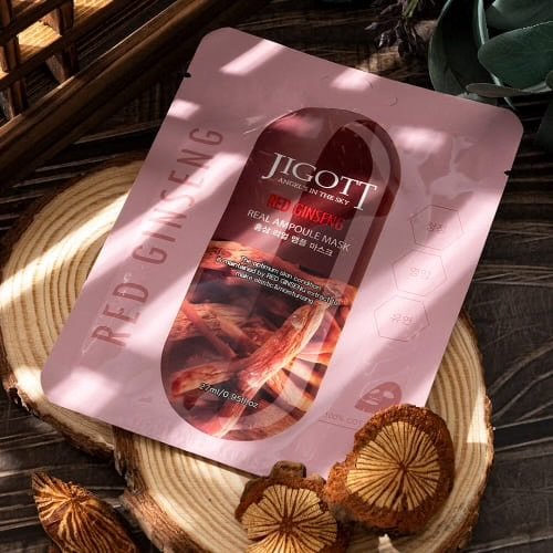 Alternative view of Jigott lakštinė veido kaukė su raudonuoju ženšeniu, 27ml