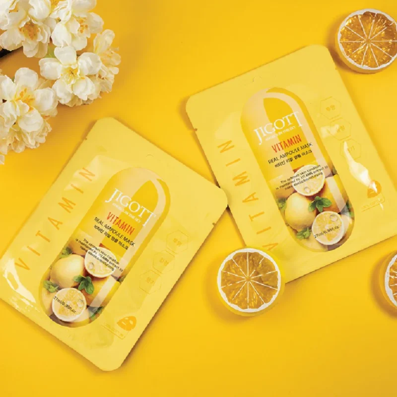 Alternative view of Jigott lakštinė veido kaukė su vitaminais, 27ml