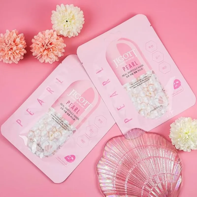 Alternative view of Jigott lakštinė veido kaukė su perlais, 27ml