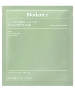 Hidrogelio lakštinė veido kaukė Biodance Refreshing Sea Kelp