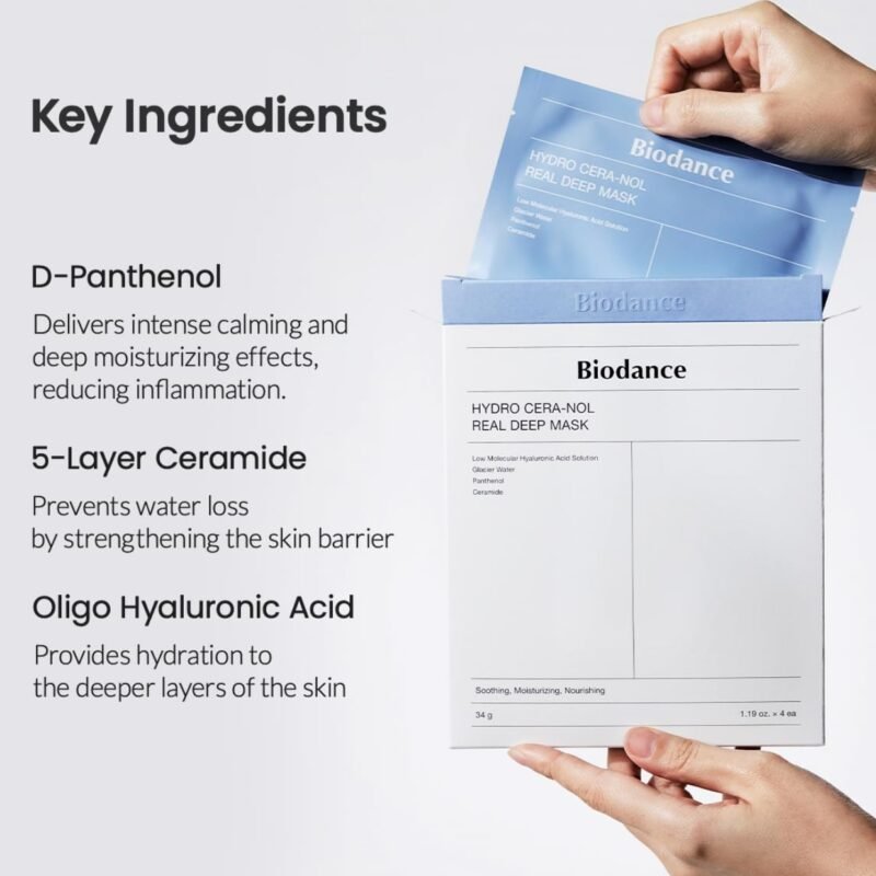 Biodance Hydro Cera-Nol Real Deep veido kaukė, 1 vnt