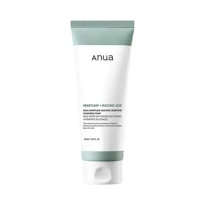 Anua Heartleaf Succinic Moisture Cleansing Foam veido prausiklis, 150 ml
