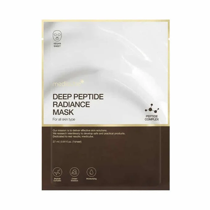 Medicube Deep Peptide Radiance Mask lakštinė veido kaukė, 27 ml