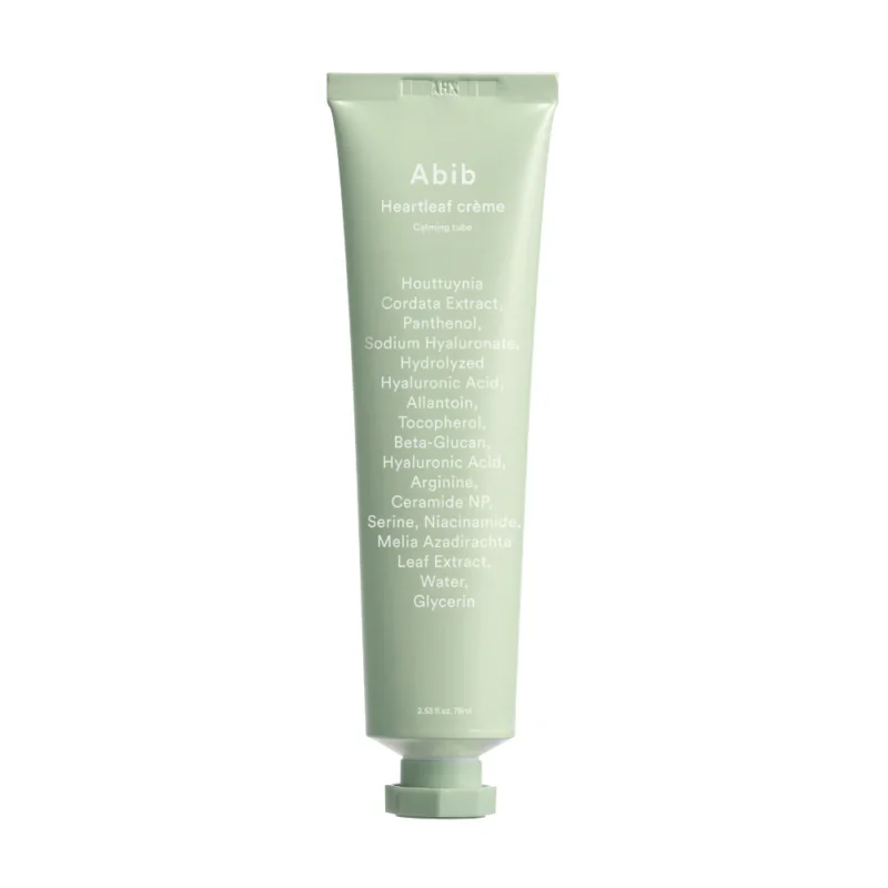Abib Heartleaf Crème Calming Tube veido kremas, 75 ml