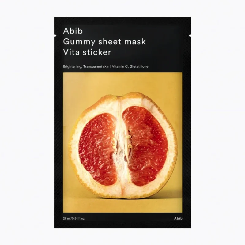 Abib Gummy Sheet Mask Vita Sticker lakštinė veido kaukė su vitaminų kompleksu, 27 ml