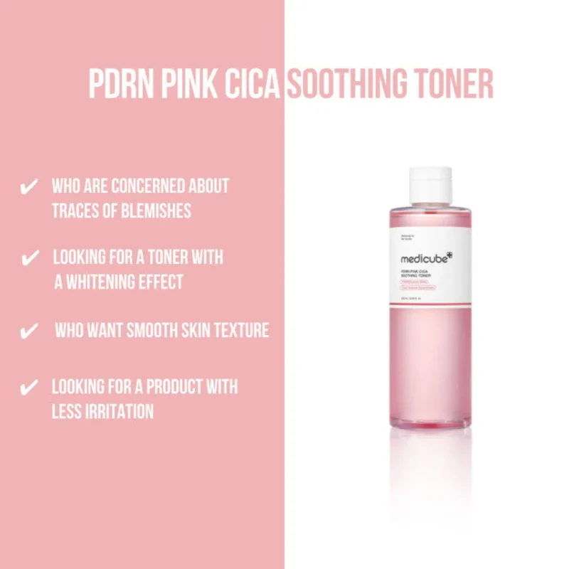 Medicube PDRN Pink Cica Soothing Toner raminantis veido tonikas, 250 ml