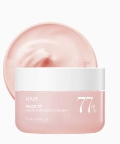 Anua Peach 77% Niacin Enriched Cream drėkinamasis ir skaistinantis veido kremas su persikų ekstraktu, 50 ml
