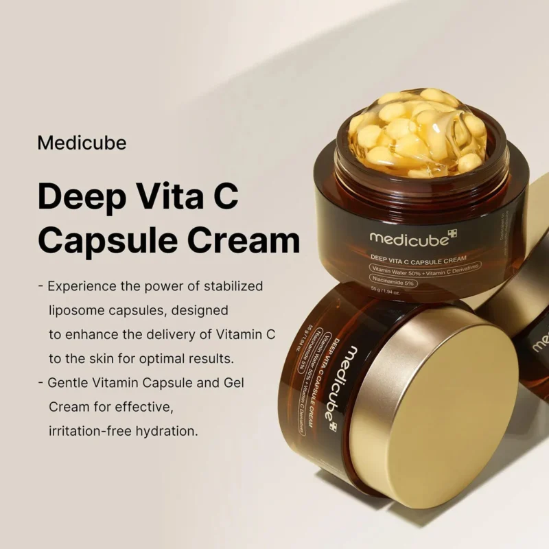 Medicube Deep Vita C Capsule Cream kremas nuo pigmentacijos ir raukšlių, 55 g