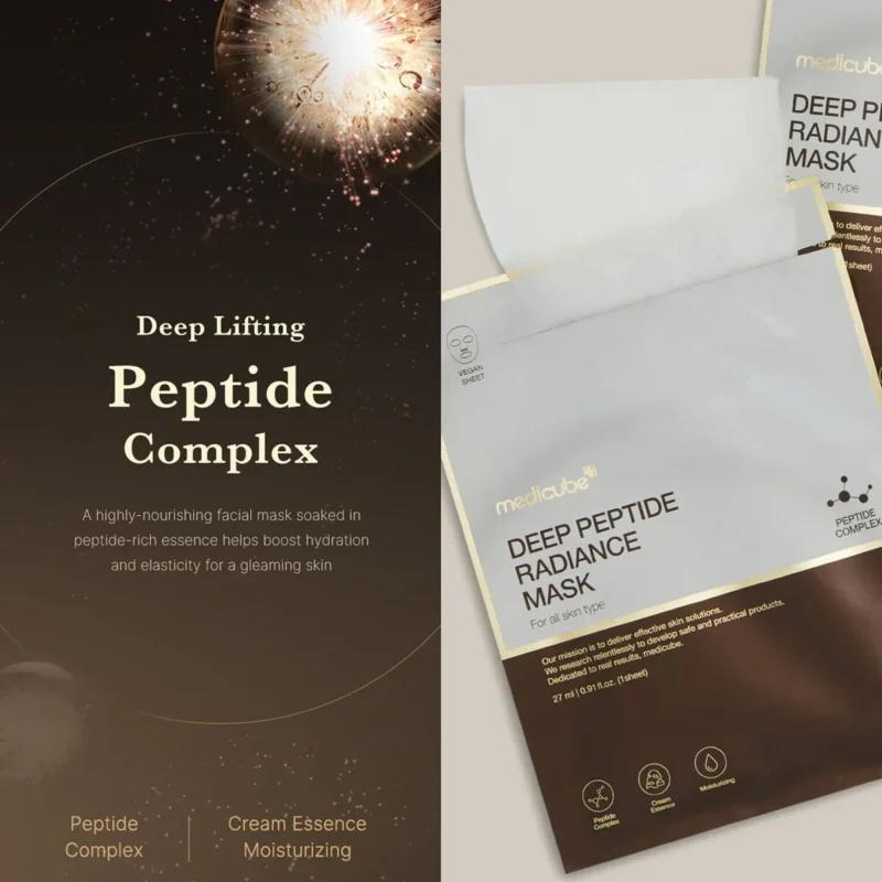 Medicube Deep Peptide Radiance Mask lakštinė veido kaukė, 27 ml