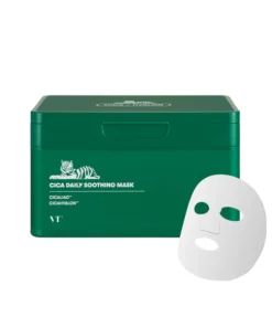 VT Cosmetics Cica Daily Soothing Mask raminančios lakštinės veido kaukės, 30 vnt