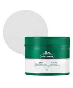 VT Cosmetics VT Cica Mild Toner Pad raminančios toniko servetėlės, 60 vnt