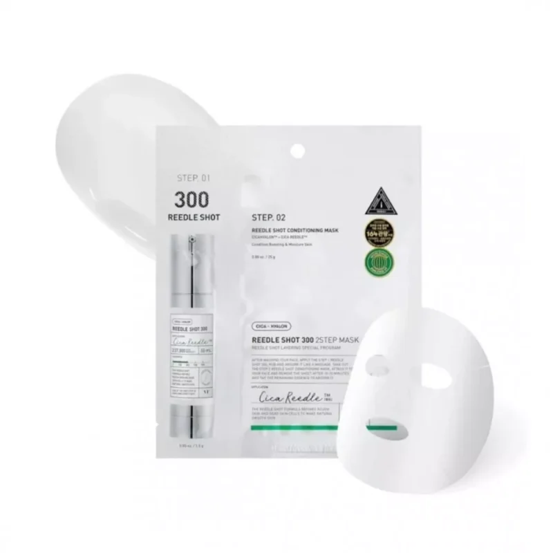 VT Cosmetics Reedle Shot 300 2-Step Mask intensyvi lakštinė veido kaukė, 1 vnt