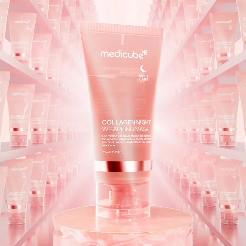 Medicube Collagen Night Wrapping Mask naktinė stangrinamoji veido kaukė su kolagenu, 75 ml