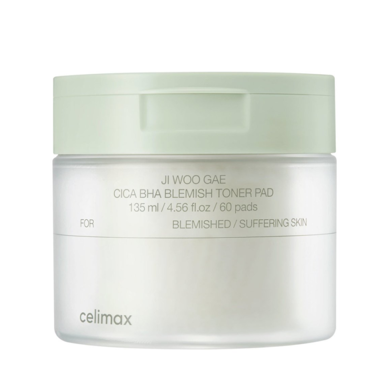 Celimax Ji Woo Gae Cica BHA Blemish Toner Pad eksfolijuojantys toniko padeliai su BHA, 60 vnt.