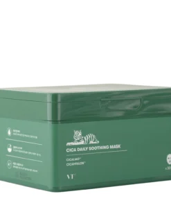 VT Cosmetics Cica Daily Soothing Mask raminančios lakštinės veido kaukės, 30 vnt