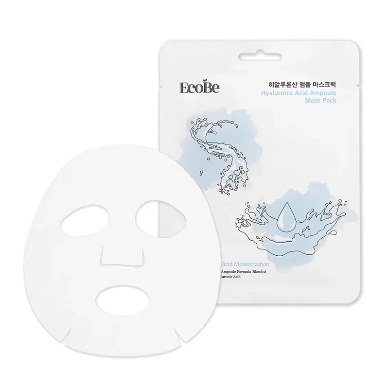 Alternative view of EcoBe Hyaluronic Acid Vegan Ampoule Sheet Mask veido kaukė su hialuronu, 25 ml