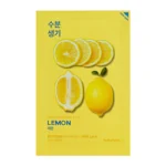 Holika Holika Pure Essence Mask Sheet (Lemon) skaistinanti lakštinė veido kaukė su citrinos ekstraktu, 23 ml