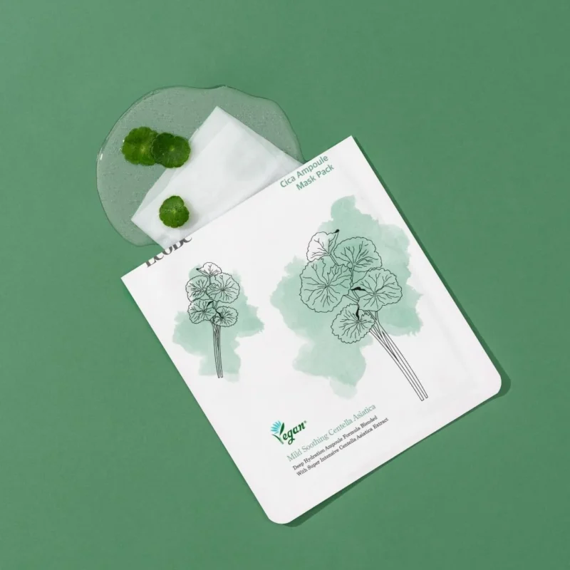 Alternative view of EcoBe Cica Vegan Ampoule Sheet Mask veganiška lakštinė veido kaukė, 25 ml