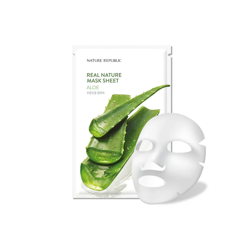Nature Republic Real Nature Sheet Mask Aloe veido kaukė