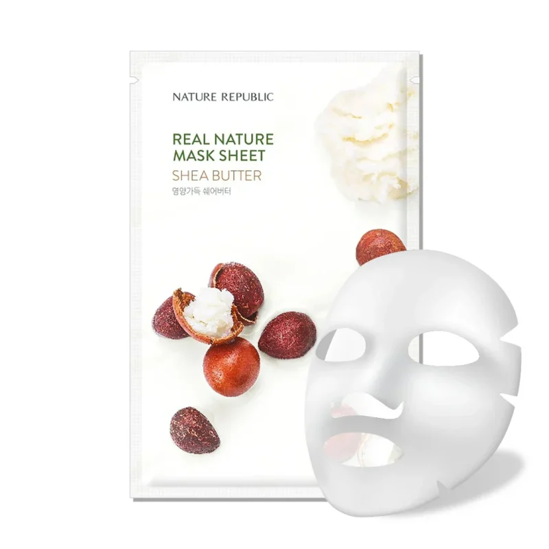 Nature Republic Real Nature Sheet Mask Shea Butter veido kaukė