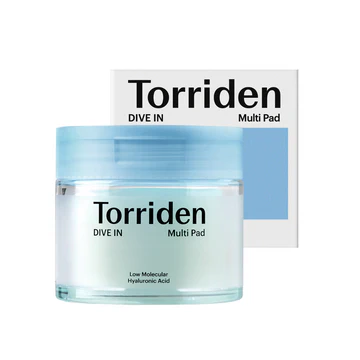 Torriden DIVE-IN Low Molecular Hyaluronic Acid Multi Pad drėkinantys veido padeliai, 80 vnt.