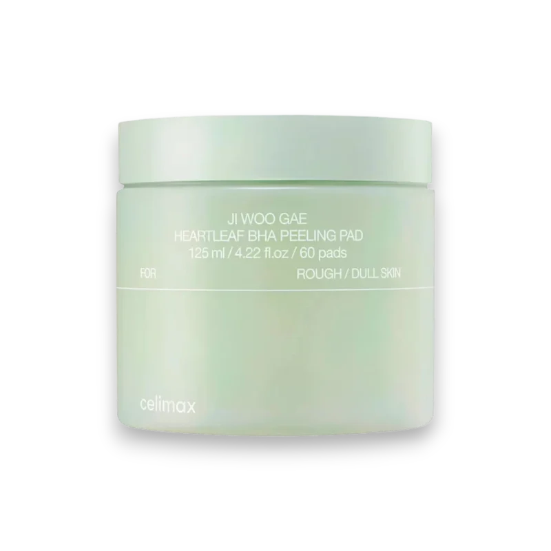 Celimax Jiwoogae Heartleaf BHA Peeling Pad raminančios eksfoliuojančios veido pagalvėlės, 60 vnt