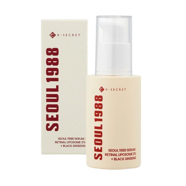 K-SECRET SEOUL 1988 veido serumas su retinaliu ir juoduoju ženšeniu, 30 ml
