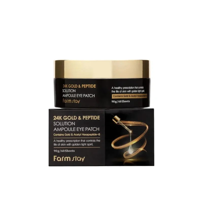 Farmstay 24K Gold & Peptide Solution Ampoule Eye Patch paakių pagalvėlės