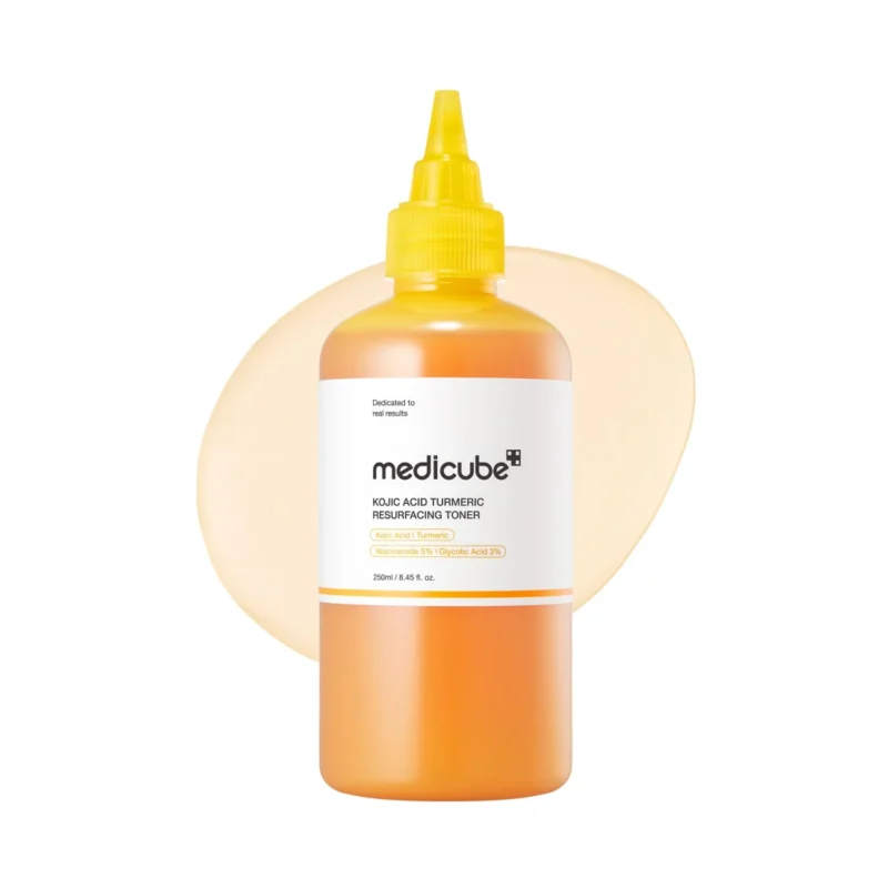 Medicube Kojic Acid Turmeric Resurfacing Toner skaistinantis veido tonikas su kojine rūgštimi ir ciberžolės ekstraktu, 250 ml